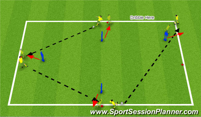 Football/Soccer Session Plan Drill (Colour): Warm Up