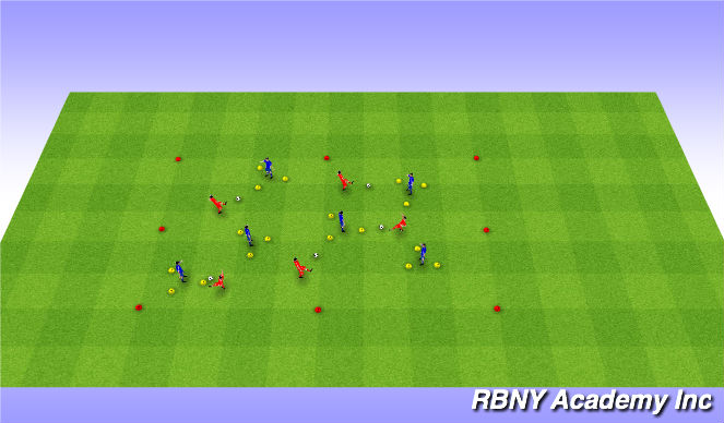 Football/Soccer Session Plan Drill (Colour): Warm up