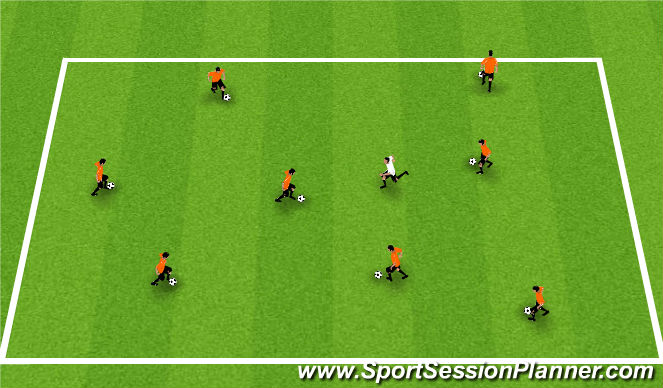 Football/Soccer Session Plan Drill (Colour): Splat