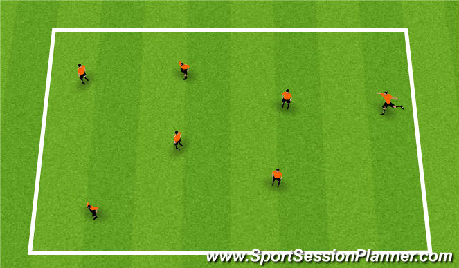 Football/Soccer Session Plan Drill (Colour): Flag Soccer