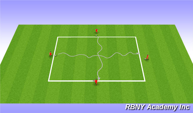 Football/Soccer Session Plan Drill (Colour): Warm up