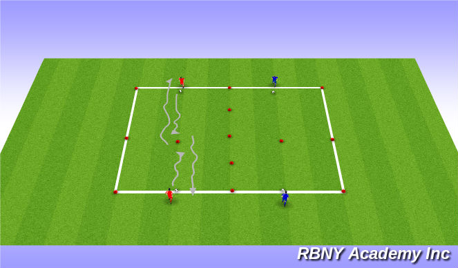Football/Soccer Session Plan Drill (Colour): Technical Repetition