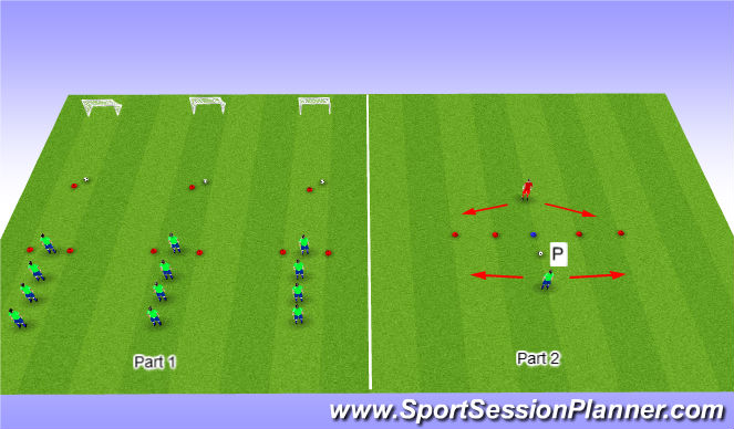 Football/Soccer Session Plan Drill (Colour): Physical Activator