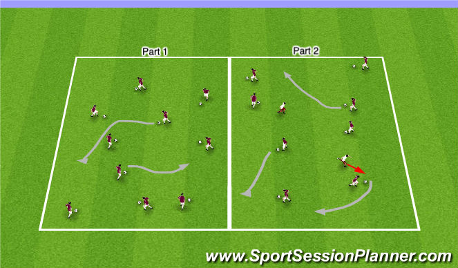 Football/Soccer Session Plan Drill (Colour): Warm-Up