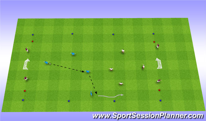 Football/Soccer Session Plan Drill (Colour): Conditioned Game