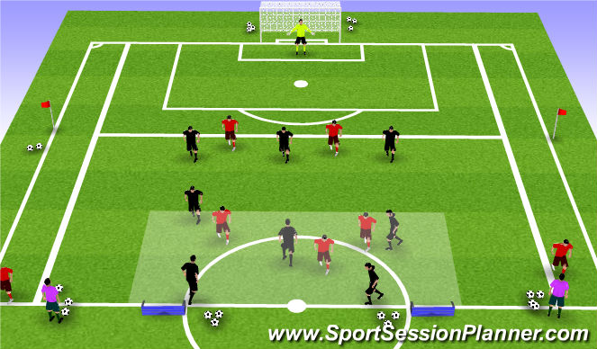 Football/Soccer Session Plan Drill (Colour): Def 8v7