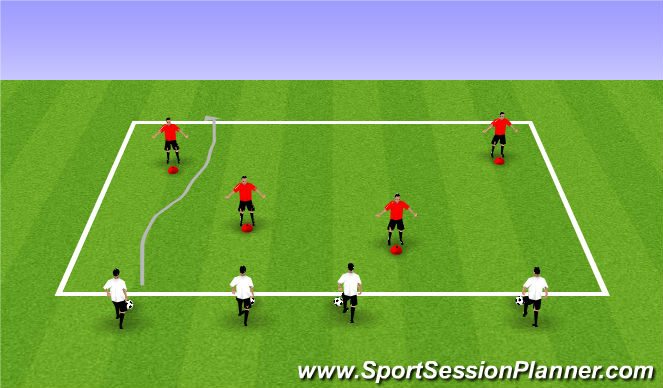Football/Soccer Session Plan Drill (Colour): Activity