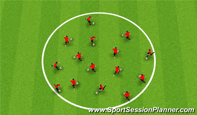 Football/Soccer Session Plan Drill (Colour): Ball Mastery