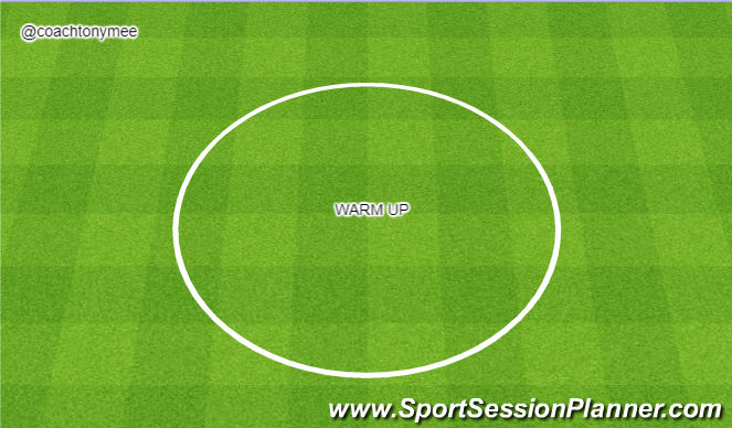 Football/Soccer Session Plan Drill (Colour): Warm Up