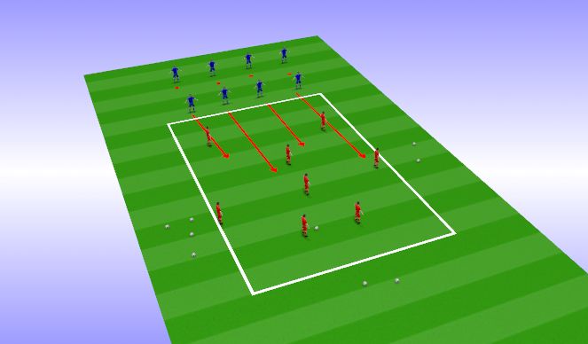 Football/Soccer Session Plan Drill (Colour): Press