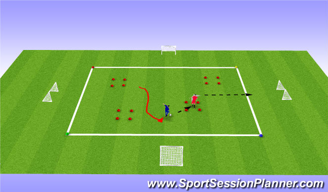 Football/Soccer Session Plan Drill (Colour): Erwärmung Teil 2