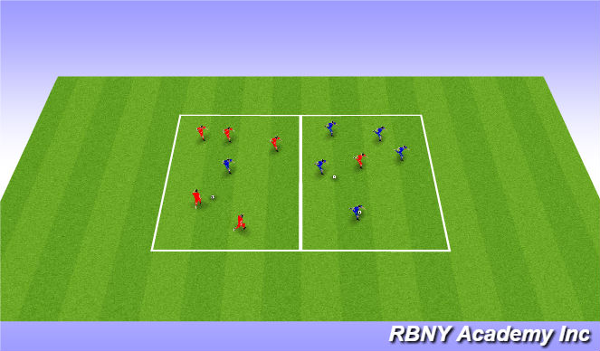 Football/Soccer Session Plan Drill (Colour): Main Activity