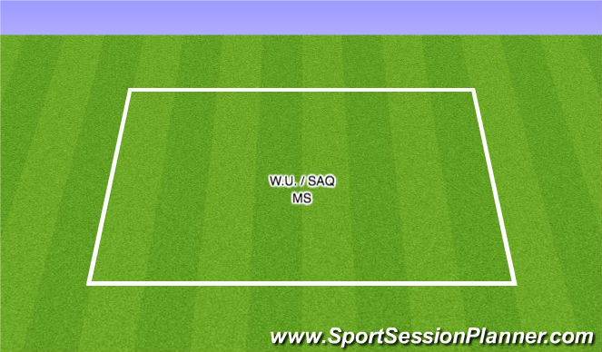 Football/Soccer Session Plan Drill (Colour): Warm Up / SAQ