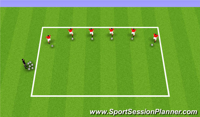 Football/Soccer Session Plan Drill (Colour): Ball Mastery