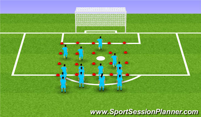 Football/Soccer Session Plan Drill (Colour): Warm Up