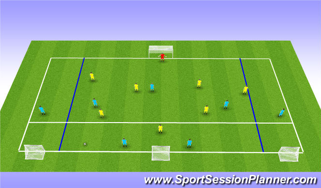 Football/Soccer Session Plan Drill (Colour): Condition Game
