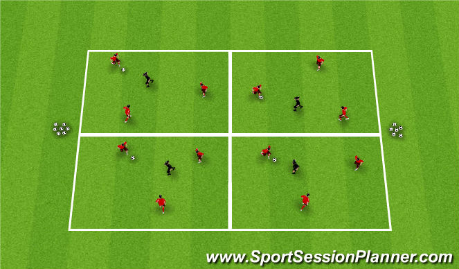 Football/Soccer Session Plan Drill (Colour): Rondo - 3v1