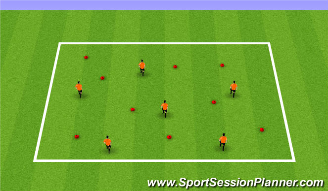 Football/Soccer Session Plan Drill (Colour): Cups and Saucers