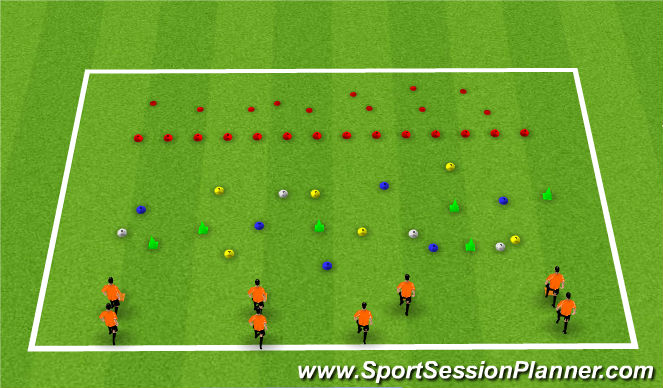 Football/Soccer Session Plan Drill (Colour): Jungle River Game