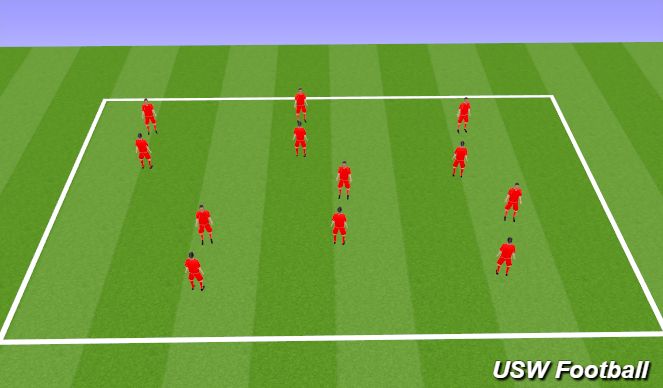 Football/Soccer Session Plan Drill (Colour): Technical Warm Up