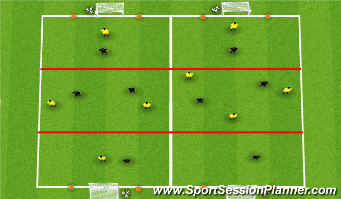 Football/Soccer Session Plan Drill (Colour): SSGs