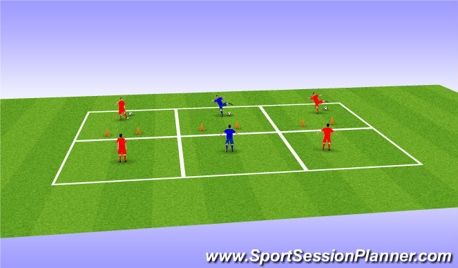 Football/Soccer Session Plan Drill (Colour): Technique: Juggling/Ball-Striking