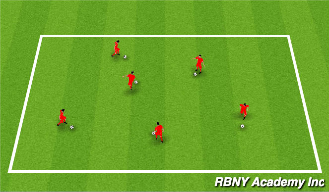 Football/Soccer Session Plan Drill (Colour): Warmup