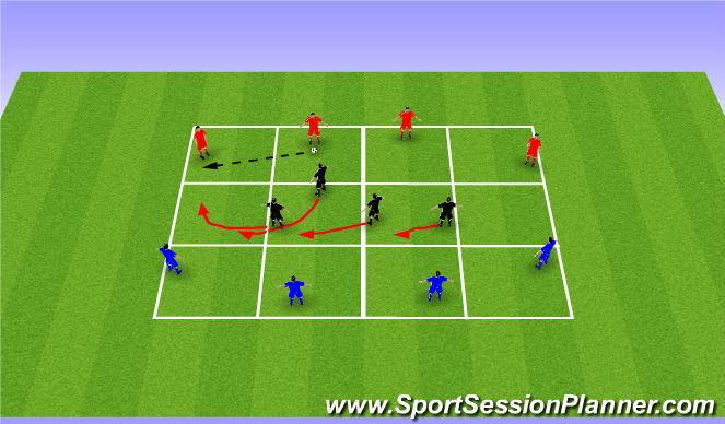 Football/Soccer Session Plan Drill (Colour): Warm-Up Exercise