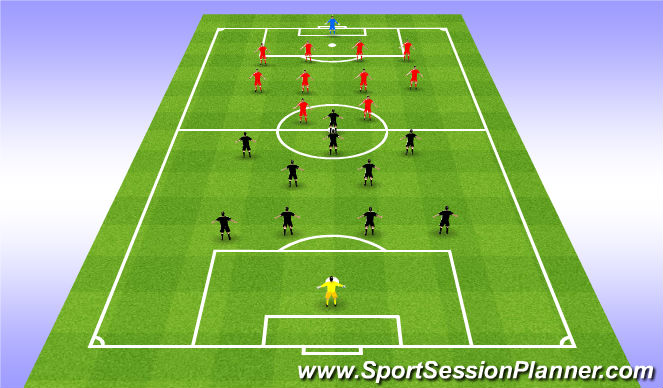 Football/Soccer Session Plan Drill (Colour): Game Formation