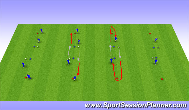Football/Soccer Session Plan Drill (Colour): Warm Up