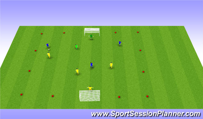 Football/Soccer Session Plan Drill (Colour): Game Phase
