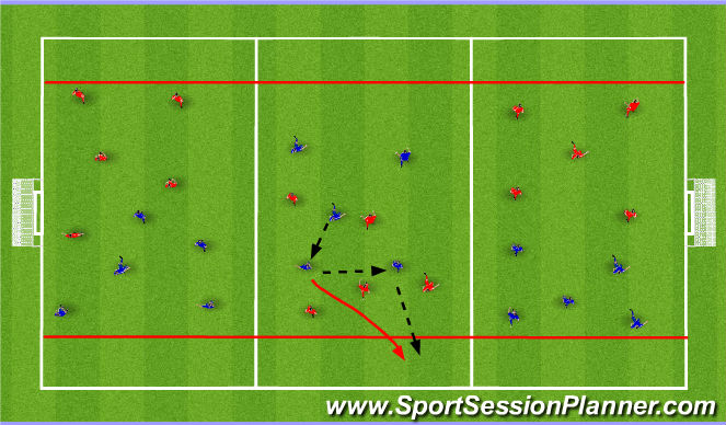 Football/Soccer Session Plan Drill (Colour): Warm up Game