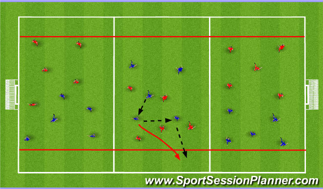 Football/Soccer Session Plan Drill (Colour): Warm up Game