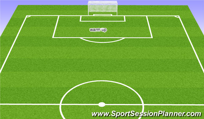 Football/Soccer Session Plan Drill (Colour): Warm up