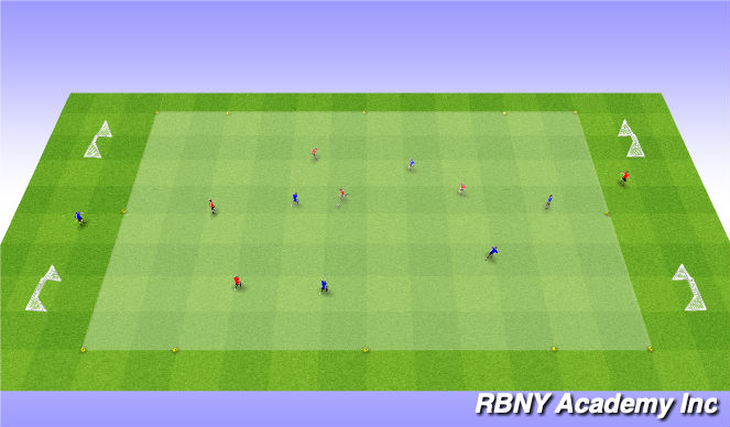 Football/Soccer Session Plan Drill (Colour): Conditioned Game