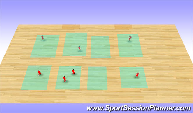 Futsal Session Plan Drill (Colour): Warm up