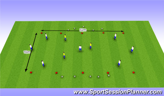 Football/Soccer Session Plan Drill (Colour): O11 - W39 (2) - Verstoren van de opbouw