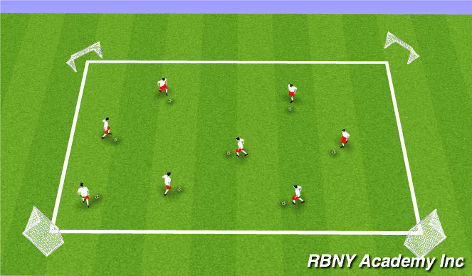Football/Soccer Session Plan Drill (Colour): Numbers Warm Up