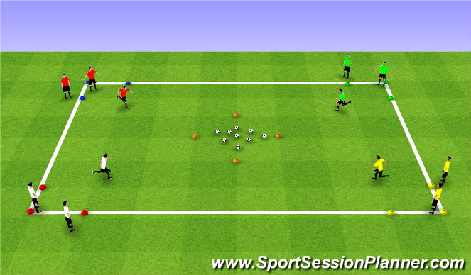 Football/Soccer Session Plan Drill (Colour): Activity