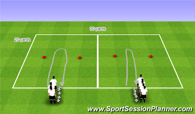 Football/Soccer Session Plan Drill (Colour): Activity 1