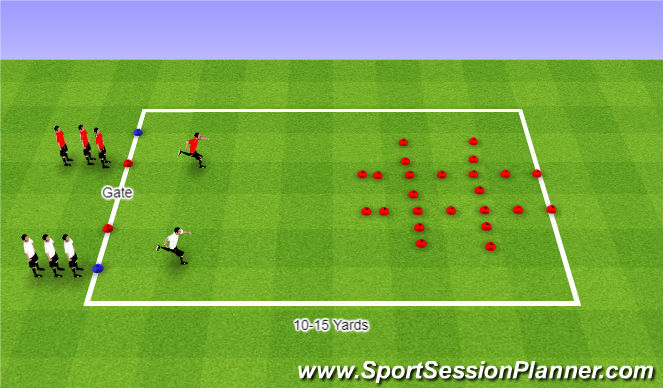 Football/Soccer: Shooting: Tic Tac Toe (Technical: Shooting, Moderate)