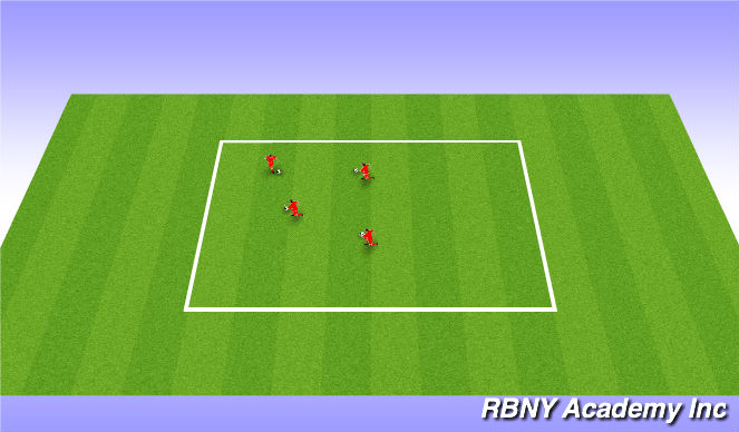 Football/Soccer Session Plan Drill (Colour): Warm-up: Dribbling Skills