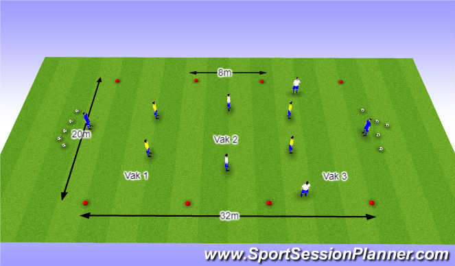 Football/Soccer Session Plan Drill (Colour): O12 - W40 (1) - Middenveldspel