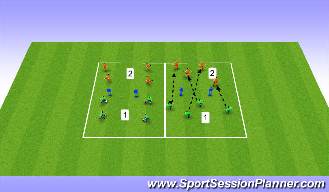 Football/Soccer Session Plan Drill (Colour): Warm up