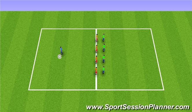Football/Soccer Session Plan Drill (Colour): Running technique