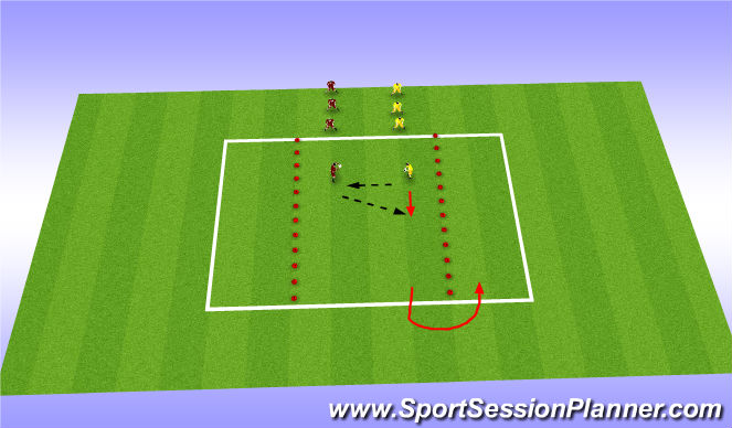 Football/Soccer Session Plan Drill (Colour): Technical