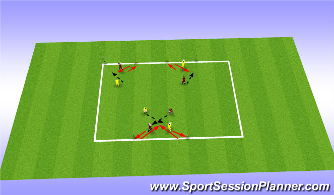 Football/Soccer Session Plan Drill (Colour): Skill