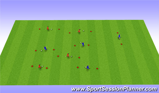 Football/Soccer Session Plan Drill (Colour): Movement and Coordination / Soccer technique “LOVE” the ball