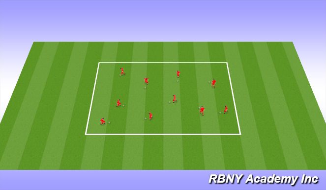 Football/Soccer Session Plan Drill (Colour): Warm up / Rondos