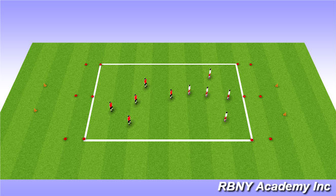 Football/Soccer Session Plan Drill (Colour): Conditioned Game